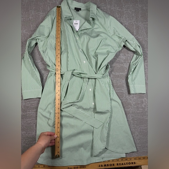J. Jill Wearever Tie-Waist Button Down Long Sleeve Shirt Dress NWT Size XLP - Picture 4 of 6